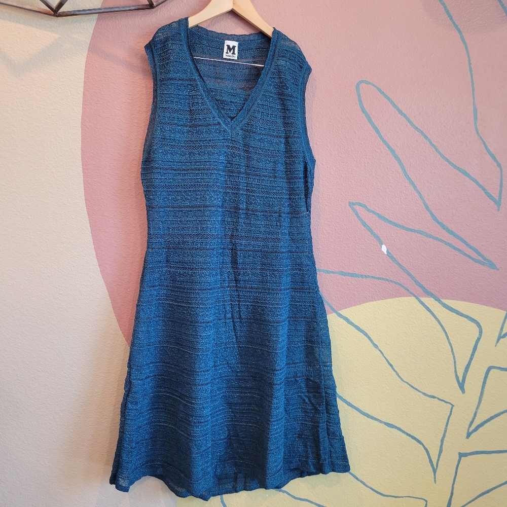 M by Missoni Glitter Teal Dress 46/10